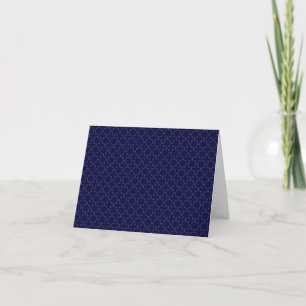 Dunkles Blau Islamisches Geometrisches Muster Karte