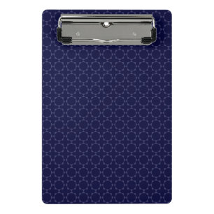 Dunkles Blau Islamisches Geometrisches Muster Mini Klemmbrett