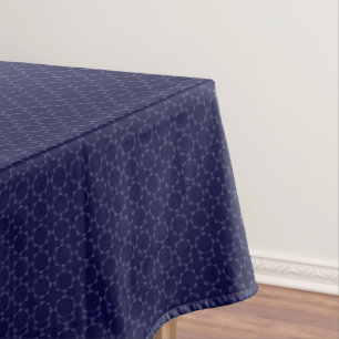 Dunkles Blau Islamisches Geometrisches Muster Tischdecke