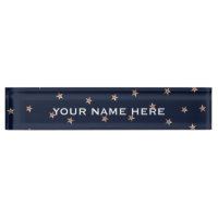 Dunkles Blau & Rose Gold Pink Glittery Sterne Star