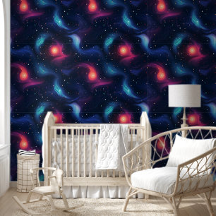 Dunkles Blaues Galaxienmuster Tapete