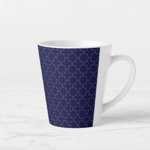 Dunkles blaues islamisches geometrisches Muster Milchtasse