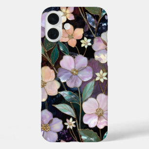Dunkles Blumen-iPhone-Case Elegante Goldene Blume iPhone 16 Plus Hülle
