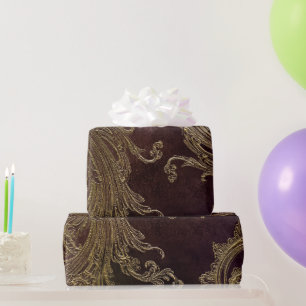 Dunkles Boudoir Geschenkpapier