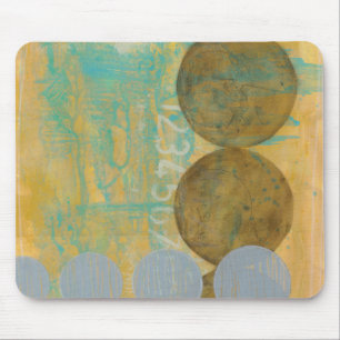 Dunkles Brown u. graue Kreise mit Zahl-Zahlen Mousepad