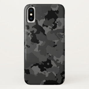 Dunkles Camouflage-Muster iPhone X Hülle