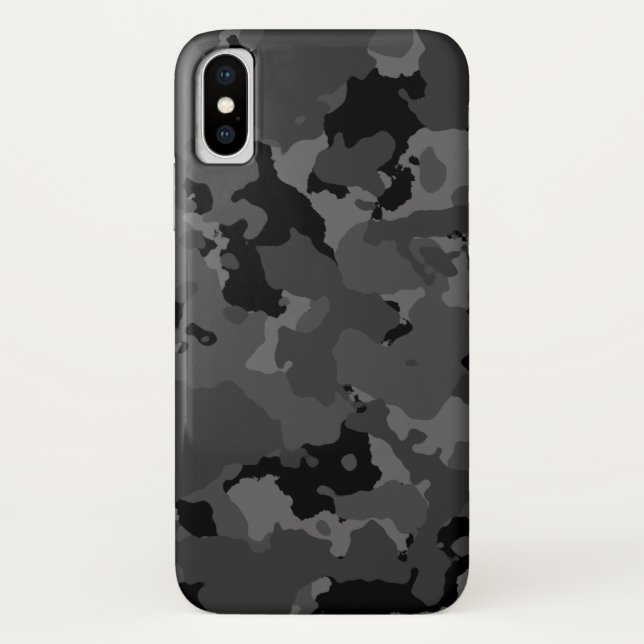 Dunkles Camouflage-Muster Case-Mate iPhone Hülle (Rückseite)