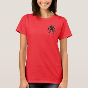 Dunkles Dämonenmonster mit leuchtend roten Augen F T-Shirt