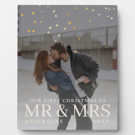 Dunkles Dusky Couple Foto mit Sternen für Weihnach Fotoplatte