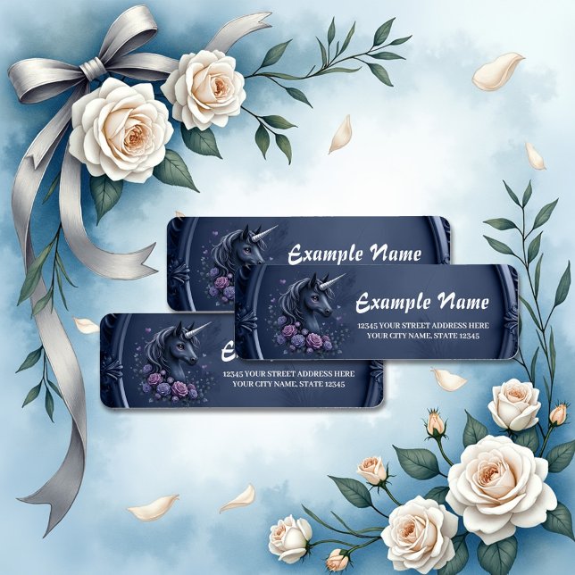 Dunkles Einhornportrait in einem runden Rahmen (Von Creator hochgeladen)