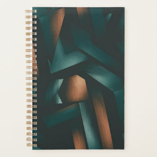 Dunkles Elegance Geometric Muster Planer