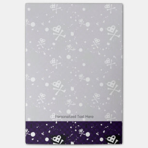 Dunkles Emo-Muster mit Farbe Post-it Klebezettel