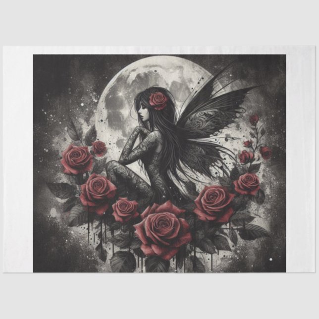 Dunkles Fairy Tissue Paper Seidenpapier (Vorderseite)