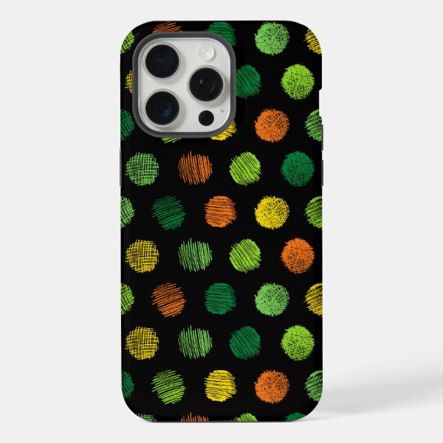 Dunkles farbenfrohes Muster iPhone 14 Pro Max Hüll Hülle (Rückseite)