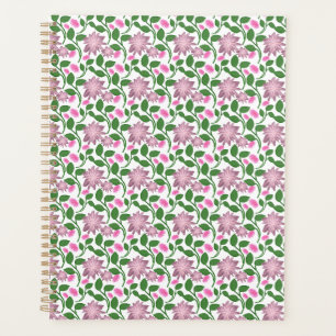 Dunkles florales nahtloses Muster rosa Blumen grün Planer