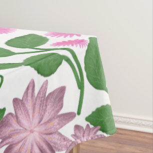 Dunkles florales nahtloses Muster rosa Blumen grün Tischdecke
