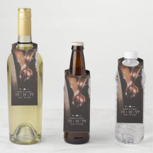 Dunkles Foto | SAVE THE DATE | Flasche | Unten