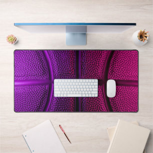 Dunkles Fuchsien-Neon-Violett-Basketball-Spiel Schreibtischunterlage