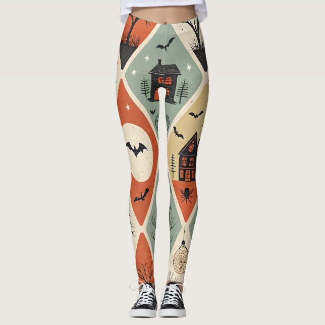Dunkles Geistermuster Leggings (Vorderseite)