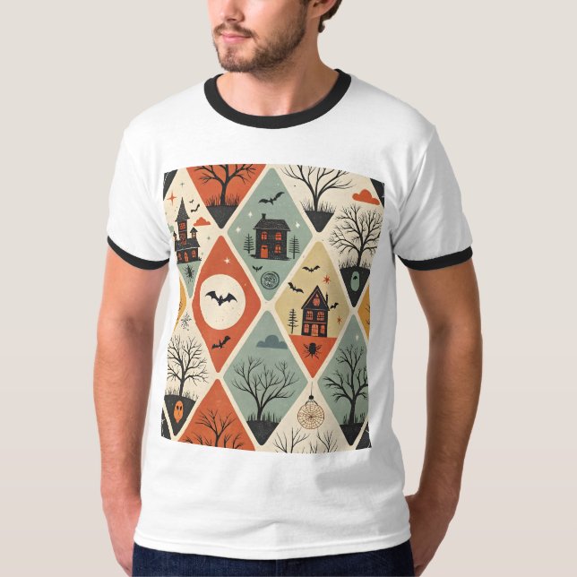 Dunkles Geistermuster T-Shirt (Vorderseite)