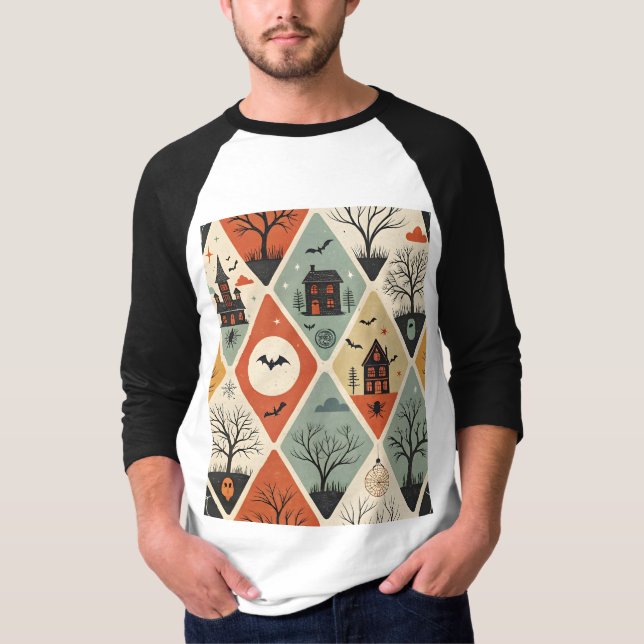 Dunkles Geistermuster T-Shirt (Vorderseite)