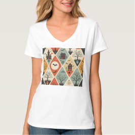 Dunkles Geistermuster T-Shirt
