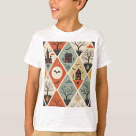 Dunkles Geistermuster T-Shirt