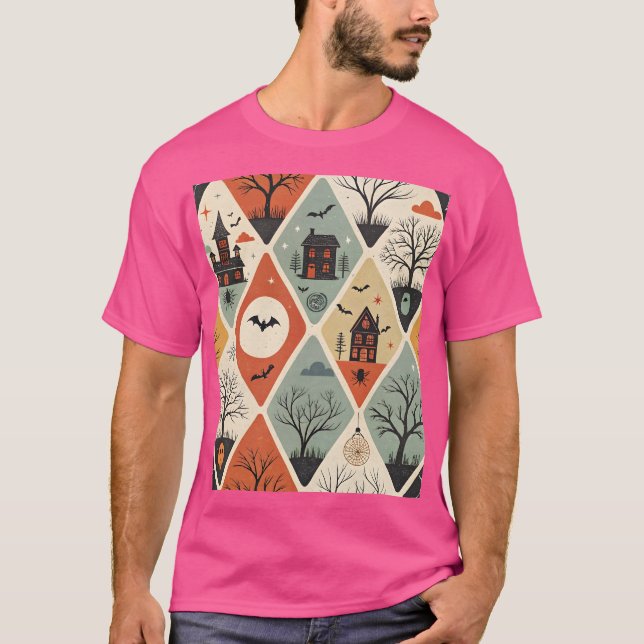 Dunkles Geistermuster T-Shirt (Vorderseite)
