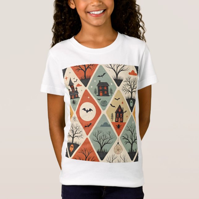 Dunkles Geistermuster T-Shirt (Vorderseite)
