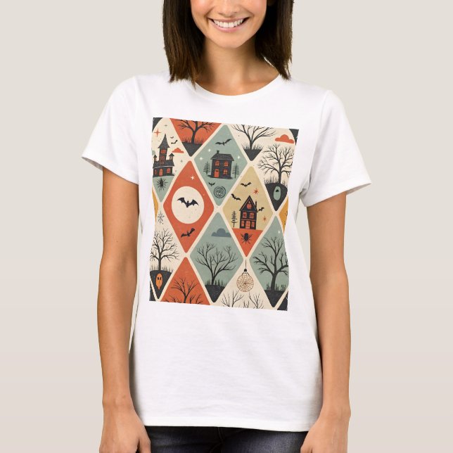 Dunkles Geistermuster T-Shirt (Vorderseite)