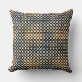 Dunkles geometrisches Gitter Abstractes Musterdesi Kissen