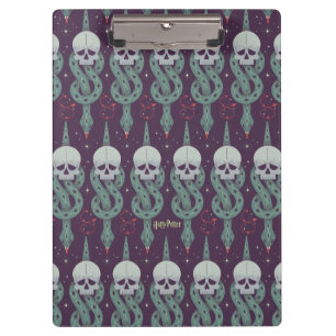 Dunkles geometrisches Zeichenmuster Klemmbrett