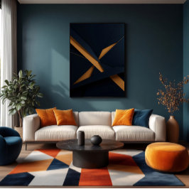 Dunkles Gold Luxus Poster