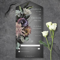 Dunkles Gothic-Mysterium - Florale Unschärfe ohne