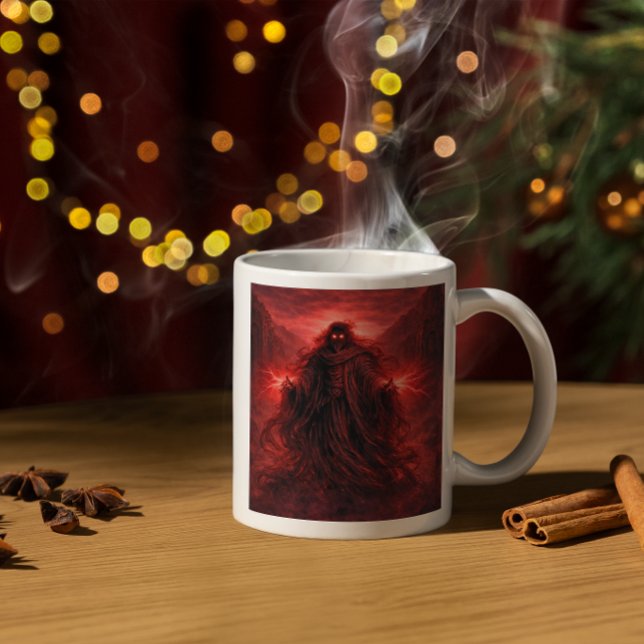 Dunkles Gottessymbol Gothic Fantasy  Zweifarbige Tasse (Von Creator hochgeladen)
