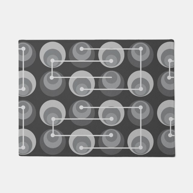 Dunkles Grau der Mitte des Jahrhunderts Fußmatte (Vorderseite)