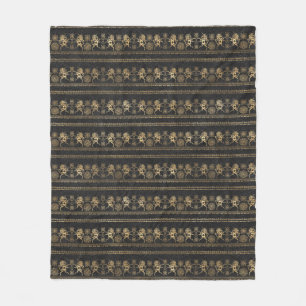 Dunkles Graues und goldenes Bohemisches Einhornmus Fleecedecke