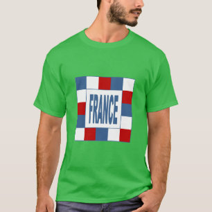 Dunkles, grünes T-Shirt-Kleeblatt FRANKREICH T-Shirt