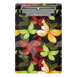 Dunkles Herbst-Muster Mini Klemmbrett