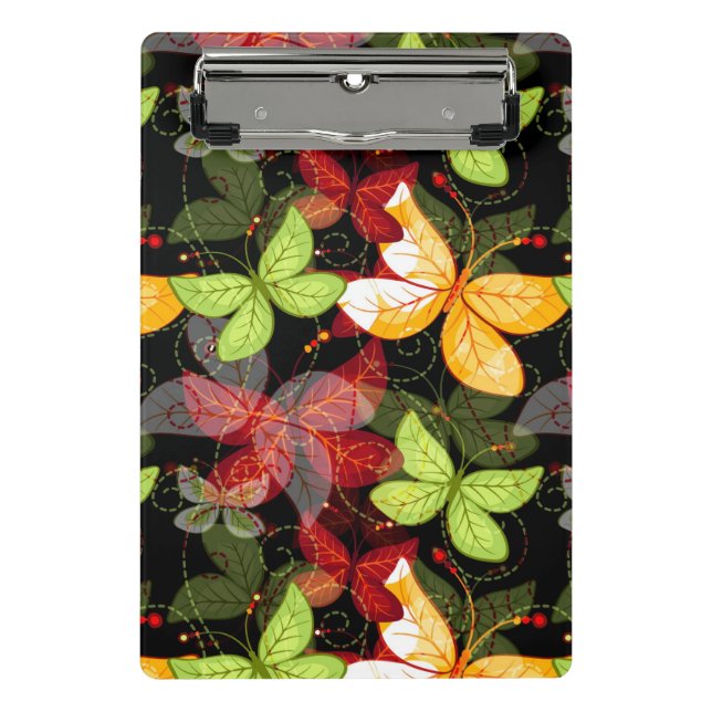 Dunkles Herbst-Muster Mini Klemmbrett (Vorderseite)