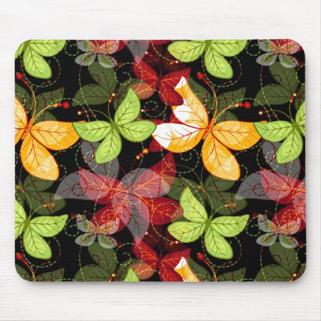 Dunkles Herbstmuster Mousepad (Vorne)