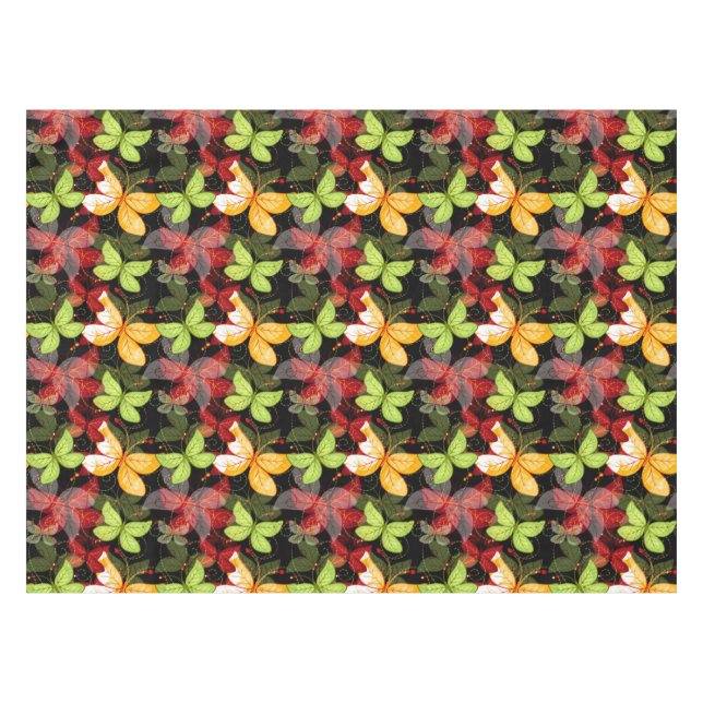 Dunkles Herbstmuster Tischdecke (Vorderseite (Horizontal))