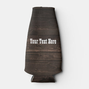 Dunkles Holz Rustikaler Western Look Flaschenkühler