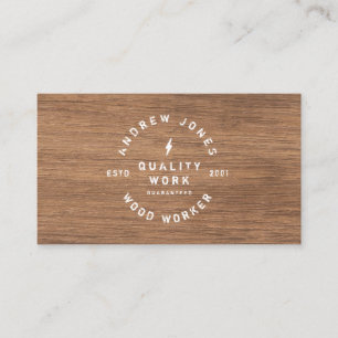 Dunkles hölzernes modernes minimales der visitenkarte