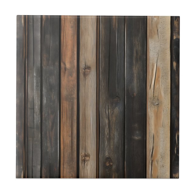 Dunkles Holzmuster Fliese (Vorderseite)