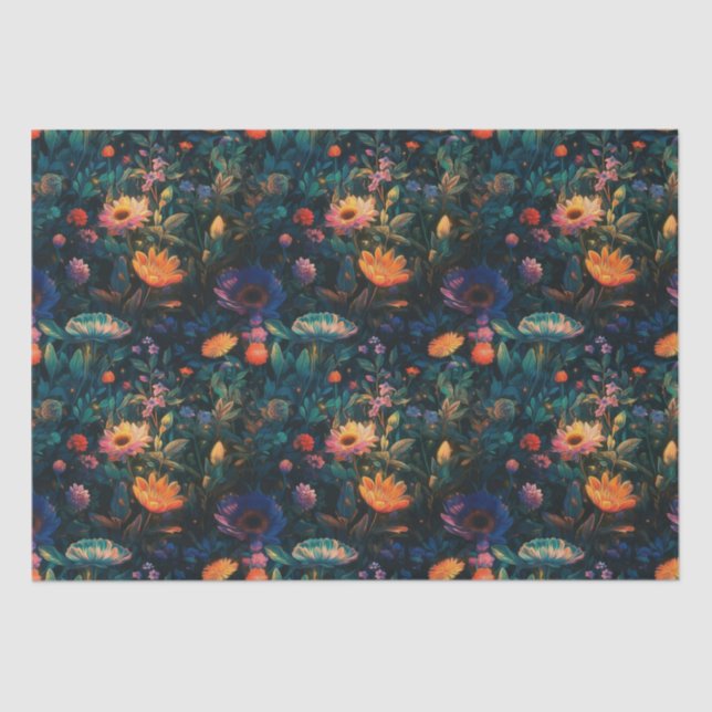 Dunkles Hütte Garden Tissue Paper Seidenpapier (Vorderseite)