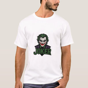 Dunkles Joker-Lächeln Grafik T-Shirt – Bösewicht-S
