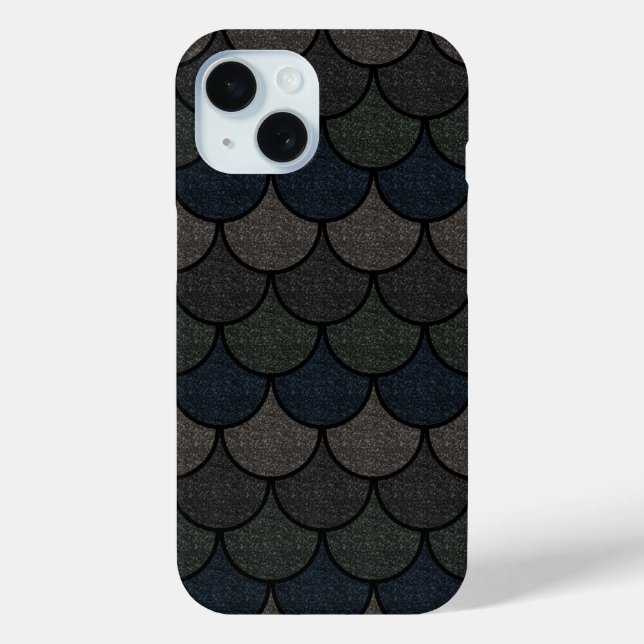 Dunkles Kamm-Muster der Drachen-Schuppen Case-Mate iPhone Hülle (Rückseite)
