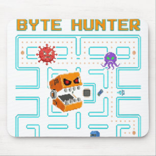 Dunkles, kantiges Arcade-Spiel Pixel-Totenkopf-Par Mousepad