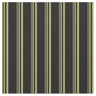 Dunkles Khaki- und schwarzes Linde-/Streifenmuster Stoff